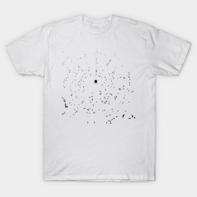 Spider With Flies T-Shirt by Tallmike